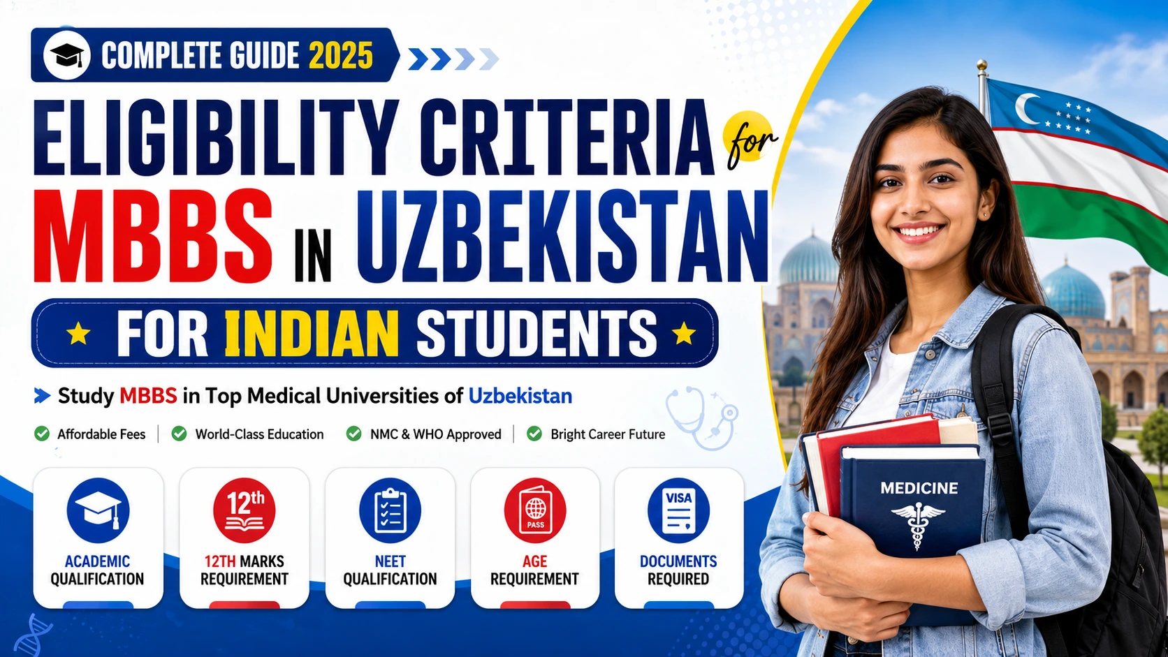 Eligibility Criteria for MBBS in Uzbekistan for Indian Students 2026
